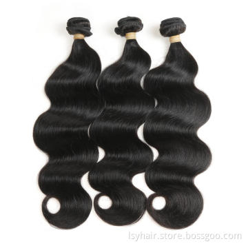 Lsy Wholesale Hair Bulk 1kg/2kg/3kg Grade 10A Peruvian Body Wave Bundles